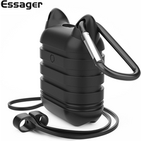 2019 new hot Essager Earphone Case For Apple Airpods ,Silicone Strap Wireless Headphone Earphone Protective Case for Air Pods
