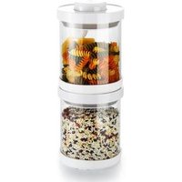 Eco Friendly Clear Borosilicate Glass Kitchen Storage Food Container with Locking lid for Candy Sugar Coffee Flour Storage