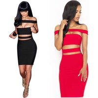 Off Shoulder Sleeveless Bodycon Dress
