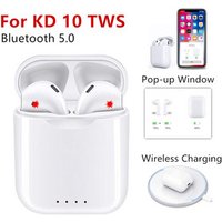 KD10 TWS 5.0 Bluetooth Earphone Wireless charging Touch control Popup Window Wireless Earbuds V8 Headset