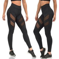 Fitness Workout Mesh Insert Yoga Leggings