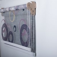 Haoyan Blackout Jacquard Sheer Yarn Double Layer Fabric Roller Blinds With double Brackets