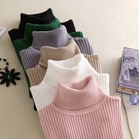 Custom Women sweater turtleneck women high neck sweaters girl knitted cotton pullover sweater