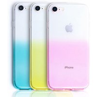Wholesale Fashion Transparent Gradient Soft TPU Shell Anti-fall Phone Case for Iphone