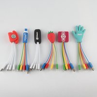 Customized shape multi-function colorful flat usb charger cable OEM+ODM Mobile Phone Charger Adapter Cable