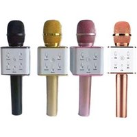 2019 New Design Square Handheld Wireless Bluetooth Karaoke Microphone Track Surround Sound Voice for Iphone Android Smart phone