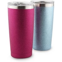 Insulated Coffee Drinking Double Wall Coffee Thermos Travel Mug Tumbler with 20oz and Plastic Closed Lid Coffee Cup
