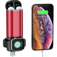 5200 Multifunction 3 IN 1 Wireless Charger Power Bank Charging pad For Apple iPhone/airpod/watch 1/2/3/4