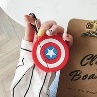 Avengers silicone cartoon Superman Captain America for airpods case cover 1/2 amazon