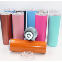 skinny tumblers 20 oz stainless steel double wall insulated straight water cups wine tumbler with slide lids and straws