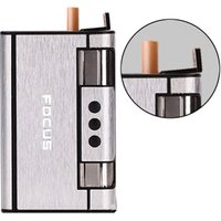 Yanzhen HY-007 Focus Auto cigarette lighter with lighters with timing 8 waterproof metal cigarette case,auto cigarette lighter