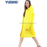 Classic Outdoor Waterproof Windproof Breathable EVA rain coat long hooded rain coat
