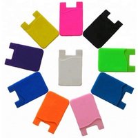 Newest style mobile card holder Wholesale Fashionable Soft Silicone smart Cell Phone Wallet