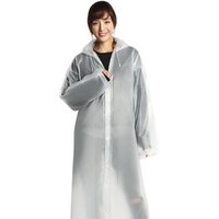 Fashion Outdoor Travel Recycled Waterproof Adults Women Mens Rainwear Transparent Long EVA Rain Coat Eva Rain Poncho Raincoat