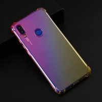 Rainbow Gradient Color 1.5MM Airbag Shockproof Soft Silicone TPU Mobile Cell Phone Cover Case For Xiaomi Redmi Note 7