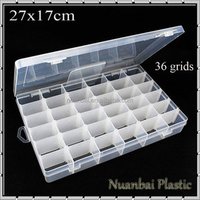 Clear PP Plastic Organiser Box Adjustable Dividers