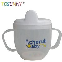 double handles water baby feeding bottle baby learning cup baby sippy training cup