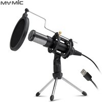2019 Best sellers SHU03 condenser recording studio USB microphone professional with tripod stand for computer gamin broadcasting