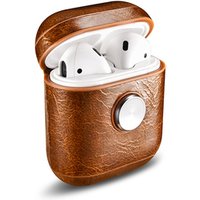 ICARER OEM Support Shockproof Leather Fidget Spinner Cover Case for AirPod Wireless Earphone