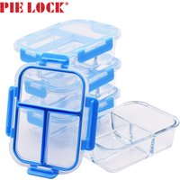 3 Compartment Glass Food Container Meal Prep