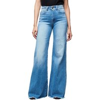 Latest Design Lady Blue Loose Plus Size Denim Pants High Waist Wide Leg Women Jeans