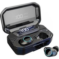 LED Display TWS True Wireless Earbuds BT 5.0 Earphones Headphones with 3000mah Power Bank