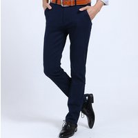 Leisure Style Cotton Spandex Skinny Chino Trousers