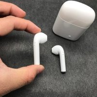 White ABS Handfree Bluetooth Earphone Wireless Communication and Portable Media Player Use wireless Bluetooth earphone
