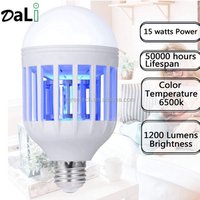 amazon best seller 2 in 1 15W LED Bulb Mosquito Killer Lamp 220-240V Electric Trap Mosquito Killer Light for outdoor camping