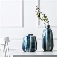 Nordic Ceramic Blue Decorative Vase