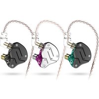 KZ ZSN 1DD 1BA Dual Driver Earphones Detachable Wired Earphone