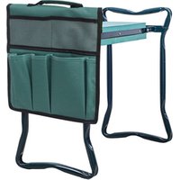 Foldable and Portable Garden Kneeler Seat Side Tools Pouch Bag for Gardening Accessories