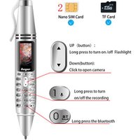 HOPE AK007 0.96" Pen Shaped 2G CellPhone Screen Dual SIM Card GSM Mobile Phone Mini BT Dialer Magic Voice MP3 FM Voice Recorder