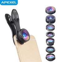 Hot Sale Aluminum Alloy camera lens kit wide angle macro fisheye zoom kaleidoscope CPL lens 7 in 1 kit APL-DG7 for smart phone