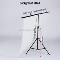 Professional studio black color aluminum background cloth stand/photo studio accessories backdrop stand kit with carry bag