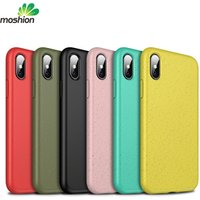 2019 New Technology ! candy color tpu cover wheat straw casing biodegradable phone case for iphone x xr xs max