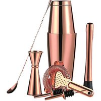 Cocaktailshaker 8 Pieces 800ml Boston Rose Gold Cocktail Shaker Kit Bar Tool Set in Bar