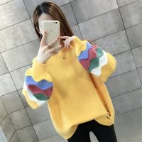 Loose Fit Round Neck Knitted Jumper Broken Hole Detail