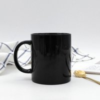 Cheap unique ceramic plain sublimation black coffee mug