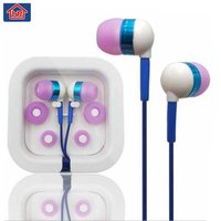 colorful beautiful design cheap plastic mini sport earphone/ earbuds/ headset/suitable for all kinds of cellphone