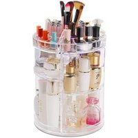 high-quality Clear Transparent large Rotating professional Cosmetic Storage Box Acrylic 360 degree rotation Makeup Organizer