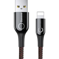 Baseus 2.4A Smart Breathing Led Fast Usb Charging Cable for Apple Iphone