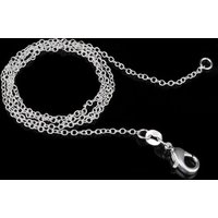 Plating 925 silver 1mm cross chain necklace stamped 925 stock for 16 18 20 22 24 26 28 30 inch