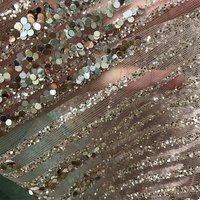 Champagne Sequin Glitter Tulle Fabric