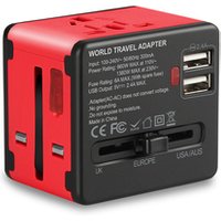 Worldwide travel adapter power adaptor multiple plug socket travel USB charger