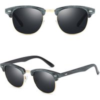 Vintage Wood Grain Custom Logo PC Wooden Men Polarized Sunglasses Sun Glasses