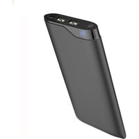 OEM Black Slim Portable External Battery Charger Power Source 2 Usb Output Smart Power Bank 10000mah KD-194