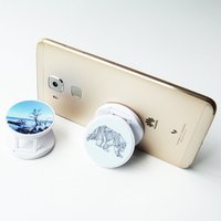 custom Promotional white ABS wastch glue adjustable sublimation grip ring folding mobile phone holders