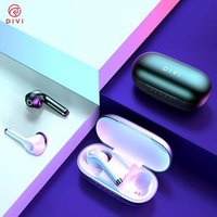 DIVI 2019 new product sports earbud 5.0 TWS true wireless earphone headphone bluetooh with charging box earbuds for mobile phone