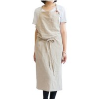 Cotton Linen Ruffled Apron